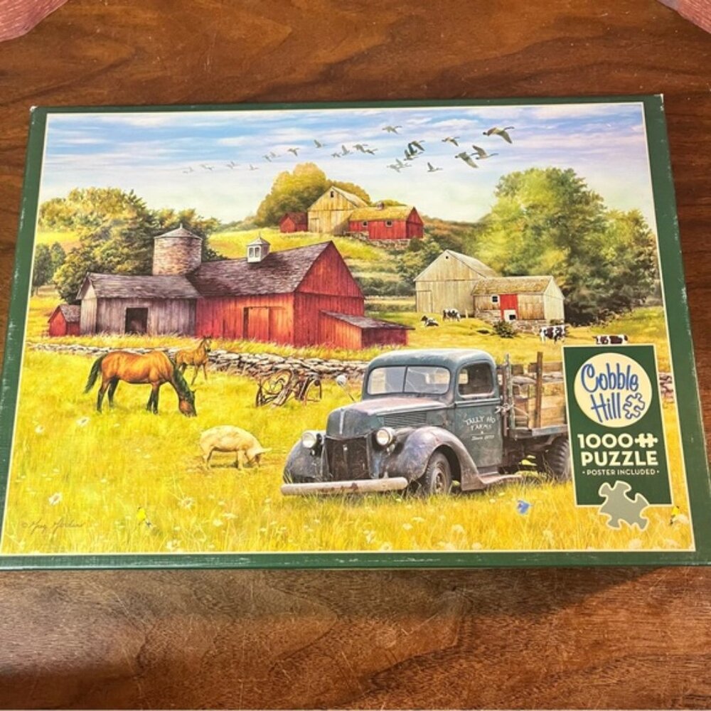 Cobble Hill Summer "Afternoon On The Farm" Jigsaw Puzzle 1000 Piece